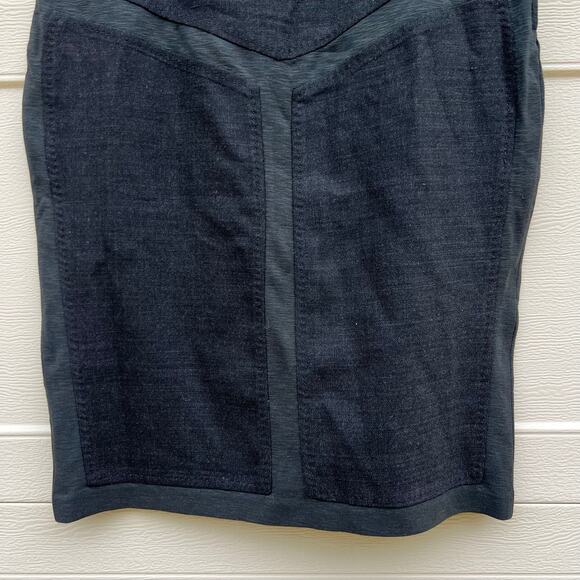 Diane Von Furstenburg DVF Black Grey Wool Blend Chickie Pencil Skirt Size 8 - Picture 2 of 9